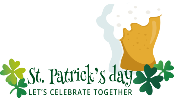 Transparent St. Patrick's Day Leaf Flower Logo for Green Beer for St Patricks Day