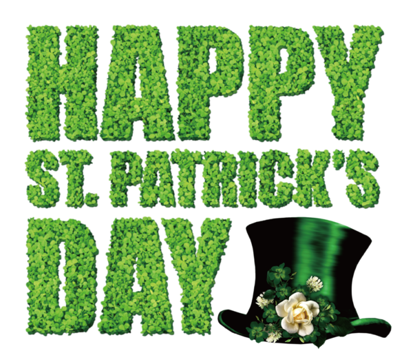Transparent St. Patrick's Day Font Grasses Logo for Saint Patrick for St Patricks Day