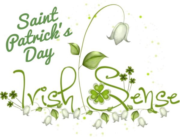 Transparent St. Patrick's Day Leaf Floral design Logo for Four Leaf Clover for St Patricks Day