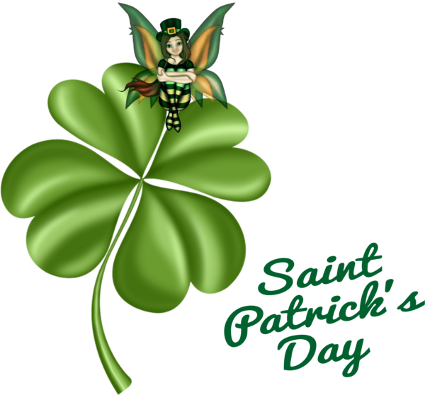Transparent St. Patrick's Day Four-leaf clover Design Clover for Four Leaf Clover for St Patricks Day