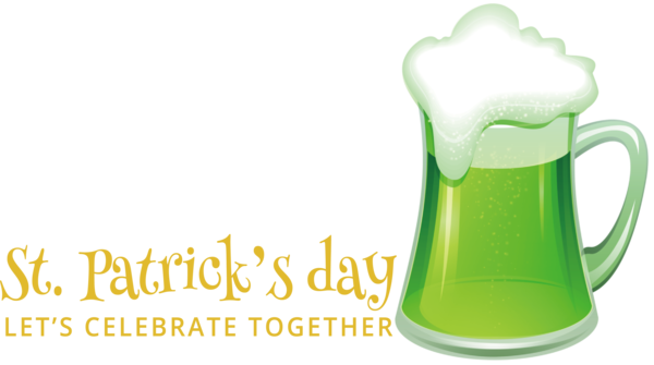 Transparent St. Patrick's Day Mug Design Font for Green Beer for St Patricks Day
