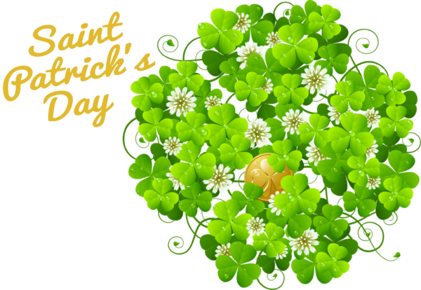Transparent St. Patrick's Day Four-leaf clover Shamrock White Clover for Four Leaf Clover for St Patricks Day