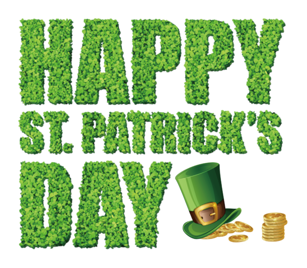 Transparent St. Patrick's Day Logo Design Font for Saint Patrick for St Patricks Day