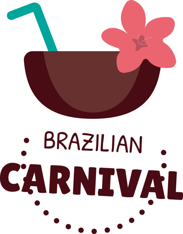 Transparent Brazilian Carnival Flower Logo Petal for Carnaval do Brasil for Brazilian Carnival
