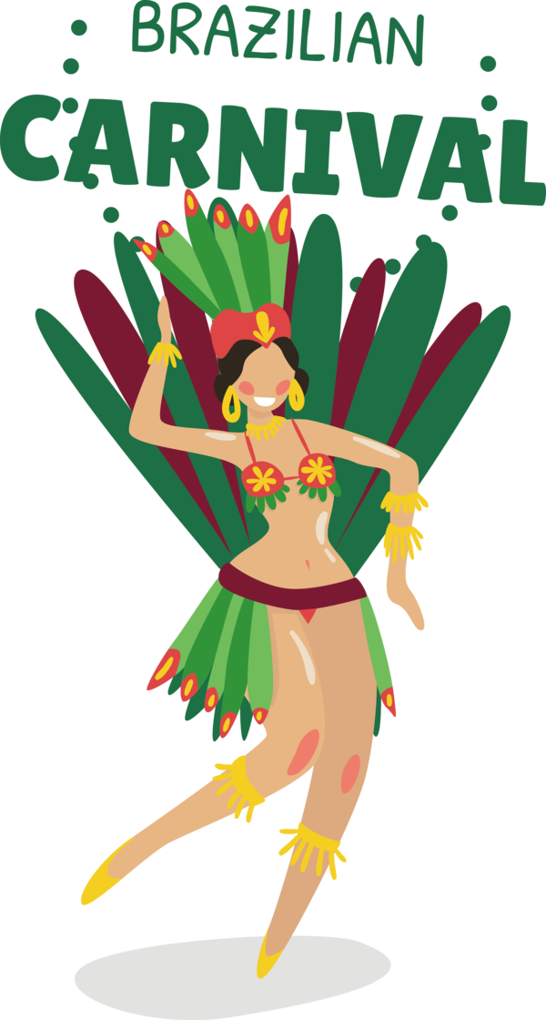 Transparent Brazilian Carnival Drawing Animation Logo for Carnaval do Brasil for Brazilian Carnival
