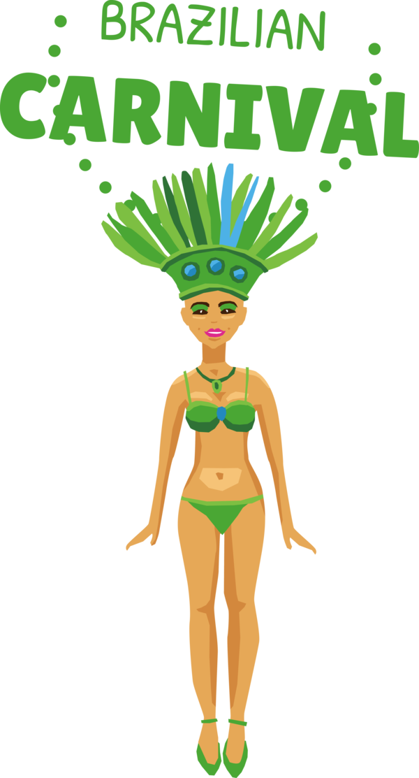 Transparent Brazilian Carnival Human Cartoon Leaf for Carnaval do Brasil for Brazilian Carnival