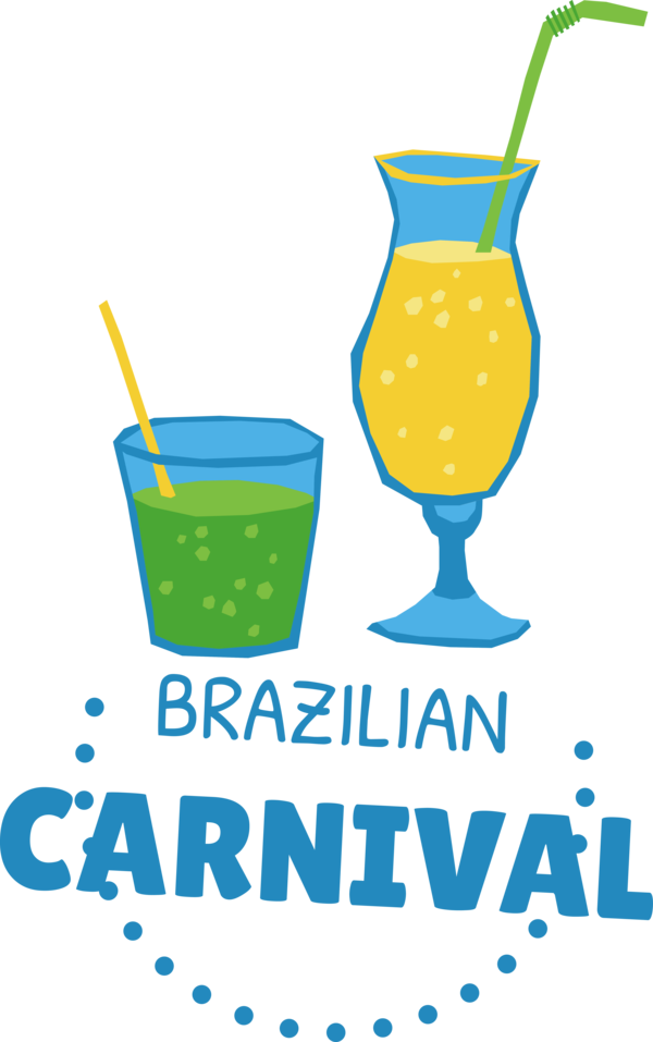 Transparent Brazilian Carnival Non-alcoholic drink Line Meter for Carnaval do Brasil for Brazilian Carnival