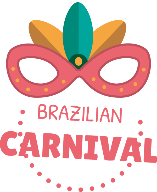 Transparent Brazilian Carnival Logo Cartoon Line for Carnaval do Brasil for Brazilian Carnival