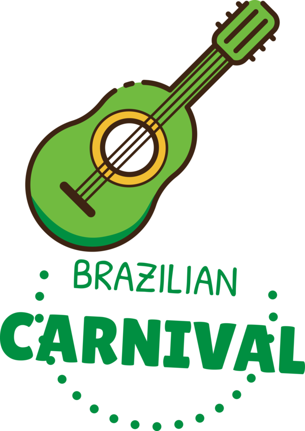 Transparent Brazilian Carnival Guitar Accessory Logo Guitar for Carnaval do Brasil for Brazilian Carnival