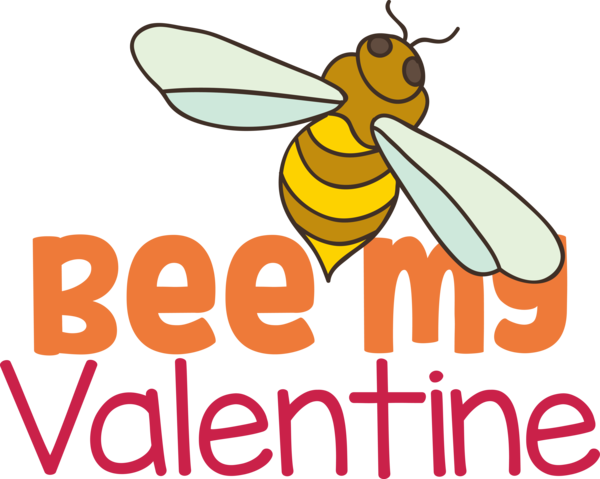 Transparent Valentine's Day Bees Cartoon Honey bee for Valentines Day Quotes for Valentines Day
