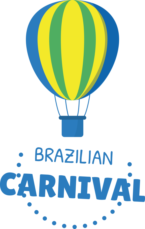 Transparent Brazilian Carnival Human Hot air balloon Logo for Carnaval do Brasil for Brazilian Carnival