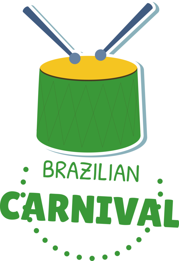 Transparent Brazilian Carnival Logo Green Design for Carnaval do Brasil for Brazilian Carnival