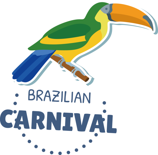 Transparent Brazilian Carnival Birds Logo Beak for Carnaval do Brasil for Brazilian Carnival