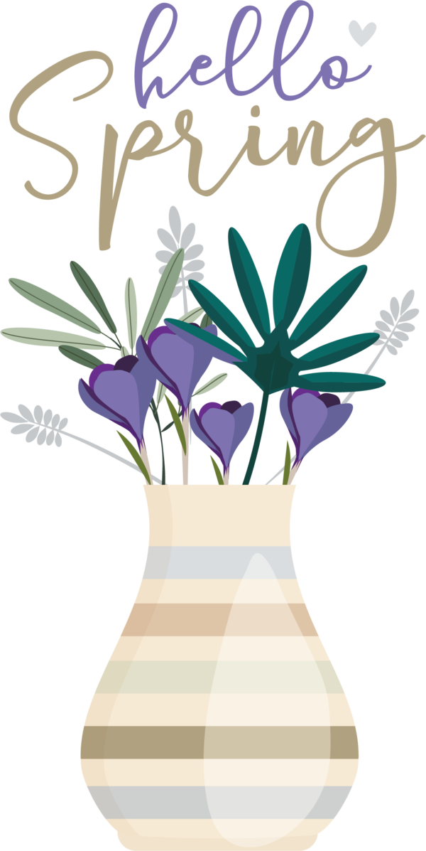 Transparent Easter Floral design Design Flower for Hello Spring for Easter