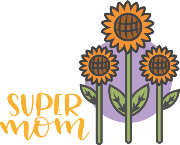 Transparent Mother's Day Seed Common sunflower Drawing for Happy Mother's Day for Mothers Day