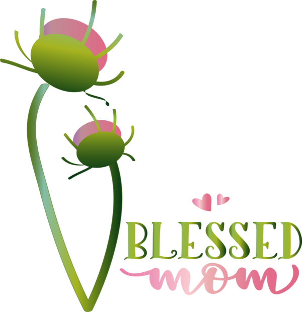 Transparent Mother's Day Flower Floral design Drawing for Blessed Mom for Mothers Day
