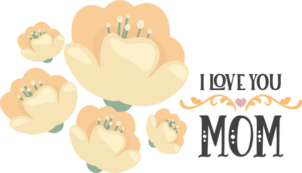 Transparent Mother's Day Painting Design Baby mama for Love You Mom for Mothers Day