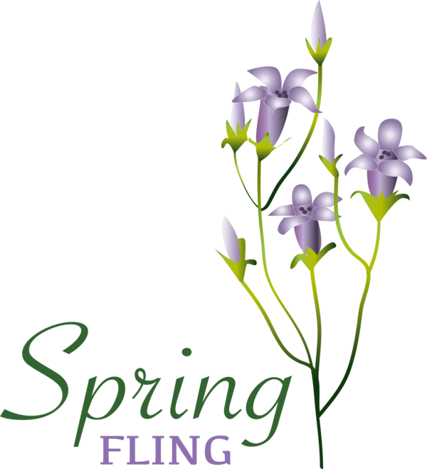 Transparent Easter Flower Floral design Design for Hello Spring for Easter