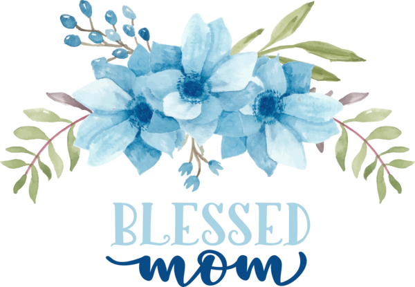 Transparent Mother's Day Floral design Flower Drawing for Blessed Mom for Mothers Day