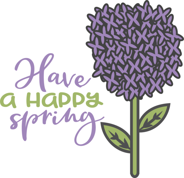 Transparent Easter Violet Lavender Design for Hello Spring for Easter
