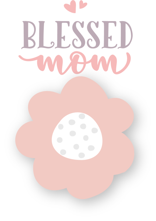 Transparent Mother's Day Circle Design Font for Blessed Mom for Mothers Day