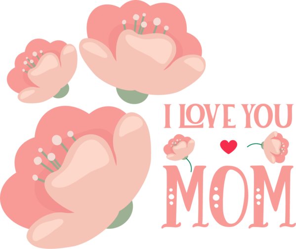 Transparent Mother's Day M-095  Lips for Love You Mom for Mothers Day