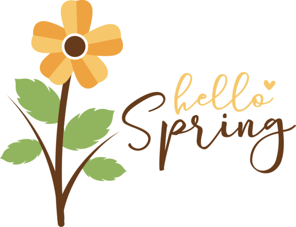 Transparent Easter Flower Floral design Design for Hello Spring for Easter