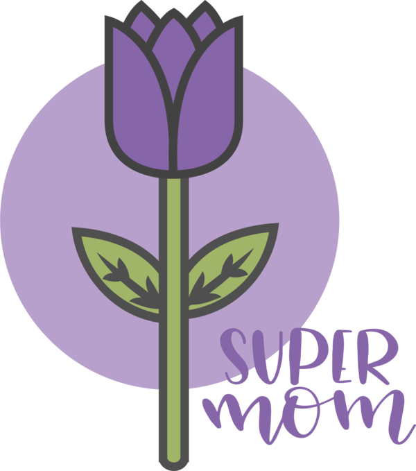 Transparent Mother's Day Leaf Plant stem Flower for Happy Mother's Day for Mothers Day