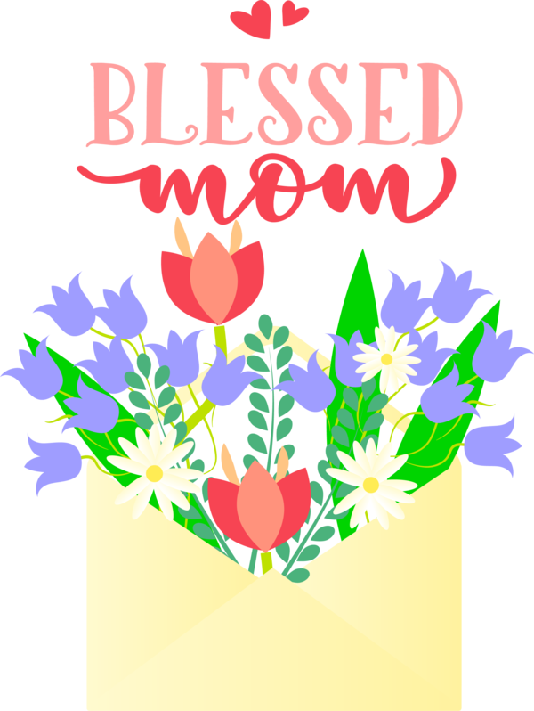 Transparent Mother's Day Drawing Flower Valentine's Day for Blessed Mom for Mothers Day