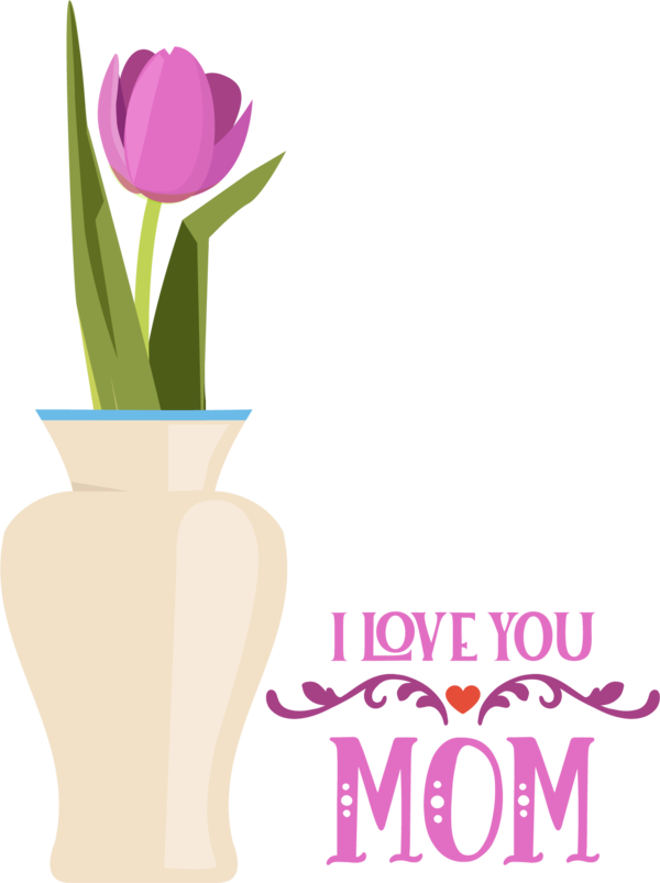 Transparent Mother's Day Mother's Day Party Flower for Love You Mom for Mothers Day