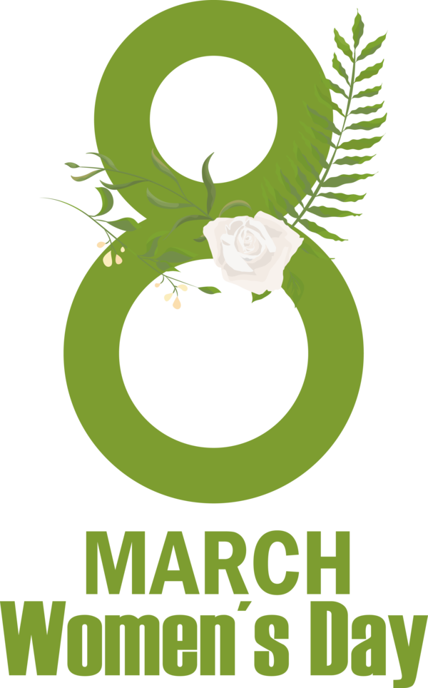 Transparent International Women's Day Logo Floral design for Women's Day for International Womens Day