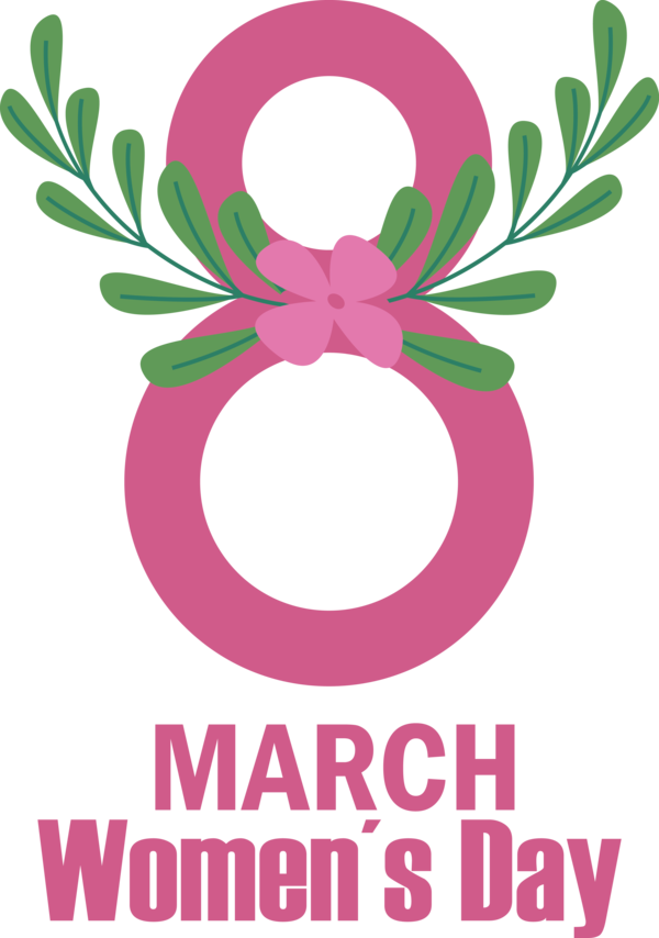 Transparent International Women's Day Leaf Floral design Design for Women's Day for International Womens Day