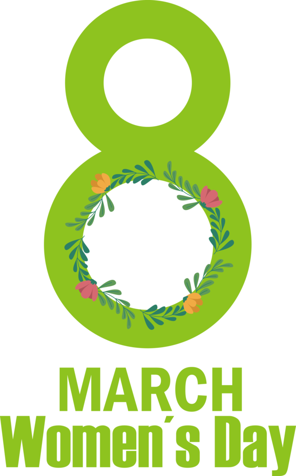 Transparent International Women's Day Logo Leaf Design for Women's Day for International Womens Day