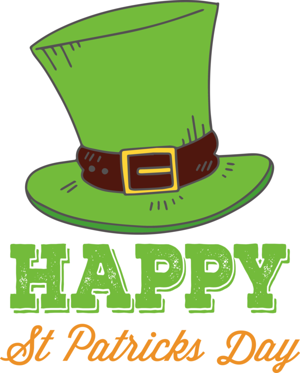 Transparent St. Patrick's Day Hat Logo Design for Saint Patrick for St Patricks Day