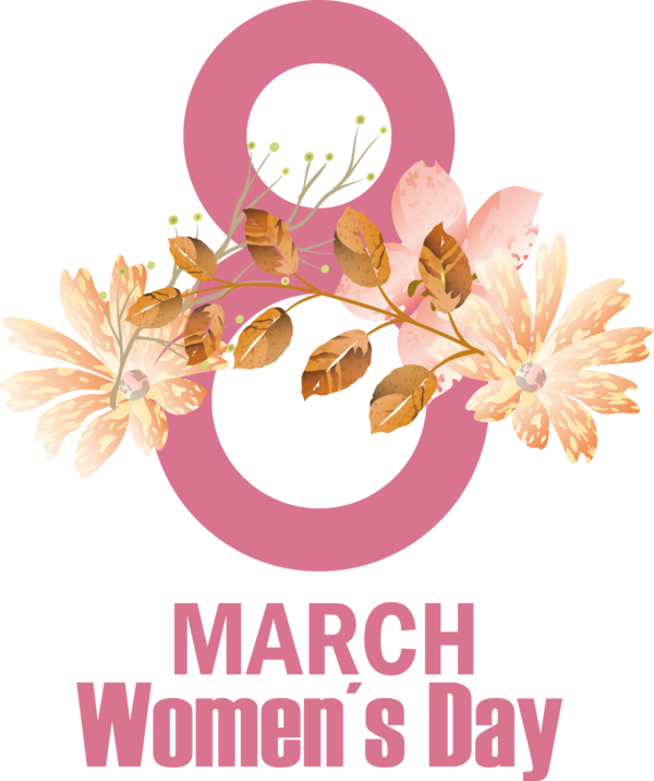 Transparent International Women's Day Floral design Flower Design for Women's Day for International Womens Day