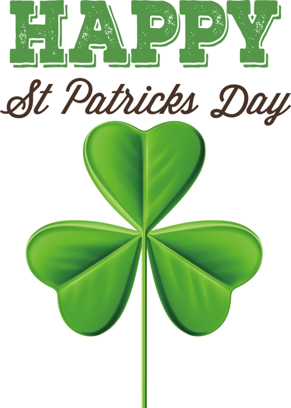 Transparent St. Patrick's Day Shamrock Design St. Patrick's Day for Saint Patrick for St Patricks Day
