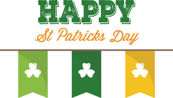 Transparent St. Patrick's Day Design Logo Number for Saint Patrick for St Patricks Day