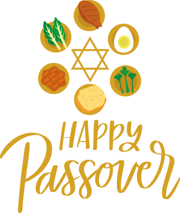 Transparent Passover Logo Design Yellow for Happy Passover for Passover