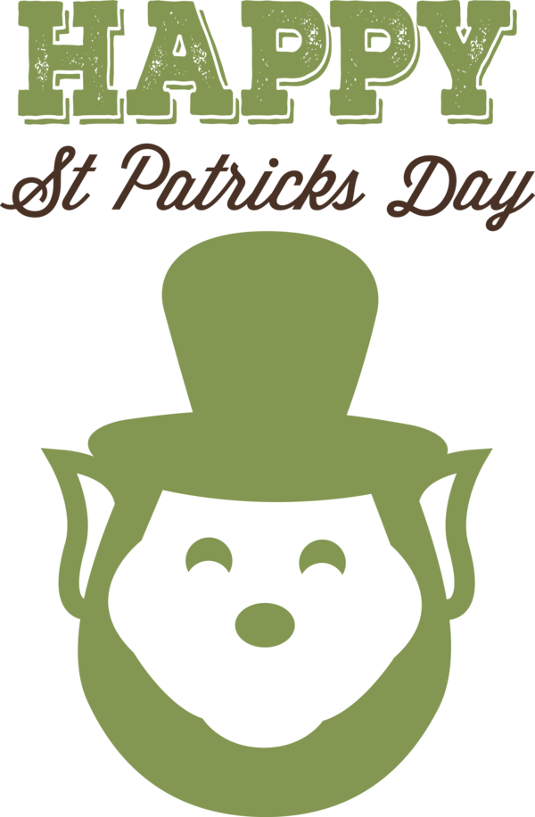 Transparent St. Patrick's Day Leaf Logo for Saint Patrick for St Patricks Day