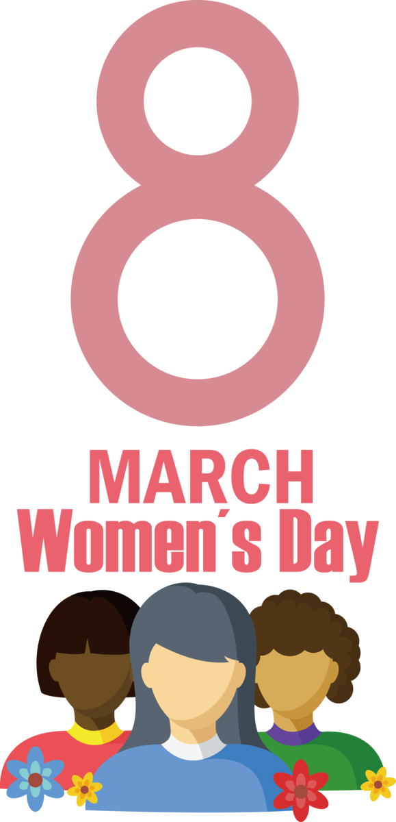 Transparent International Women's Day Human Cartoon Logo for Women's Day for International Womens Day