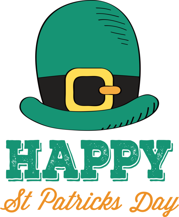 Transparent St. Patrick's Day Logo Symbol Hat for Saint Patrick for St Patricks Day