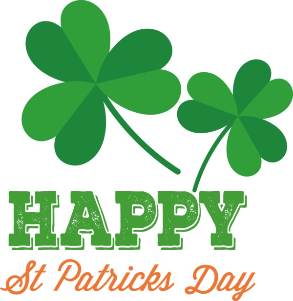Transparent St. Patrick's Day Leaf Logo Flower for Saint Patrick for St Patricks Day