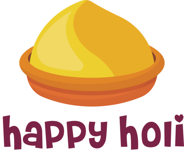 Transparent Holi Logo Hat Design for Happy Holi for Holi