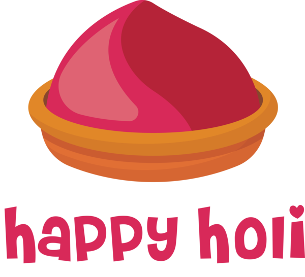 Transparent Holi Logo Design Hat for Happy Holi for Holi