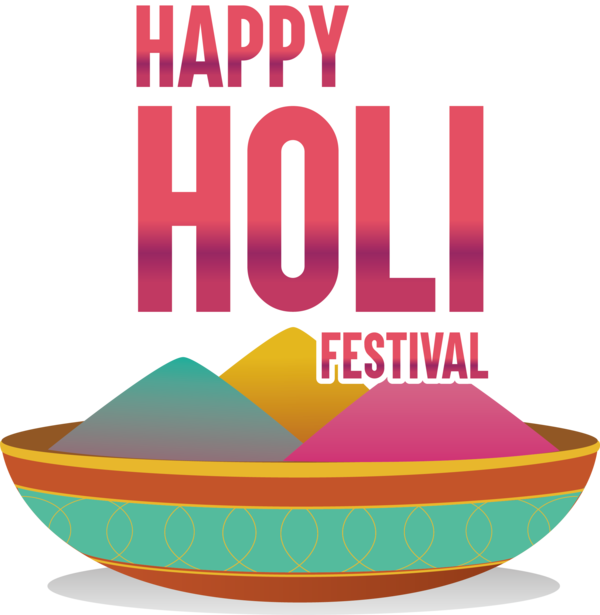 Transparent Holi Logo Design Rope for Happy Holi for Holi