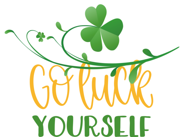 Transparent St. Patrick's Day Design Drawing Logo for Go Luck for St Patricks Day