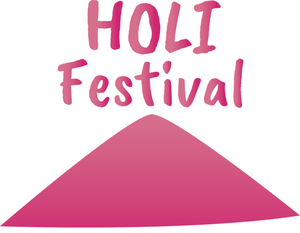 Transparent Holi Logo Line Triangle for Happy Holi for Holi