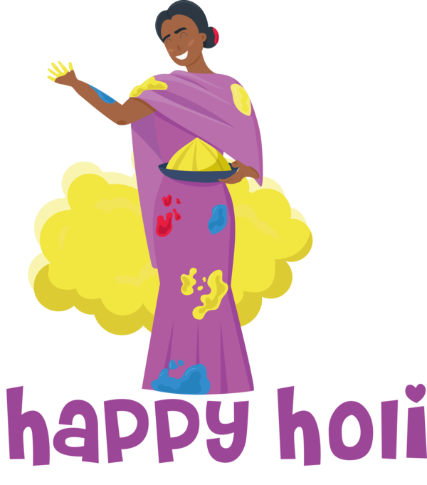 Transparent Holi Drawing GIF for Happy Holi for Holi