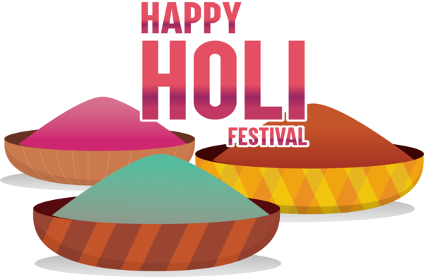 Transparent Holi Logo Design Text for Happy Holi for Holi