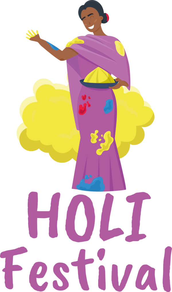 Transparent Holi Human Design Line for Happy Holi for Holi